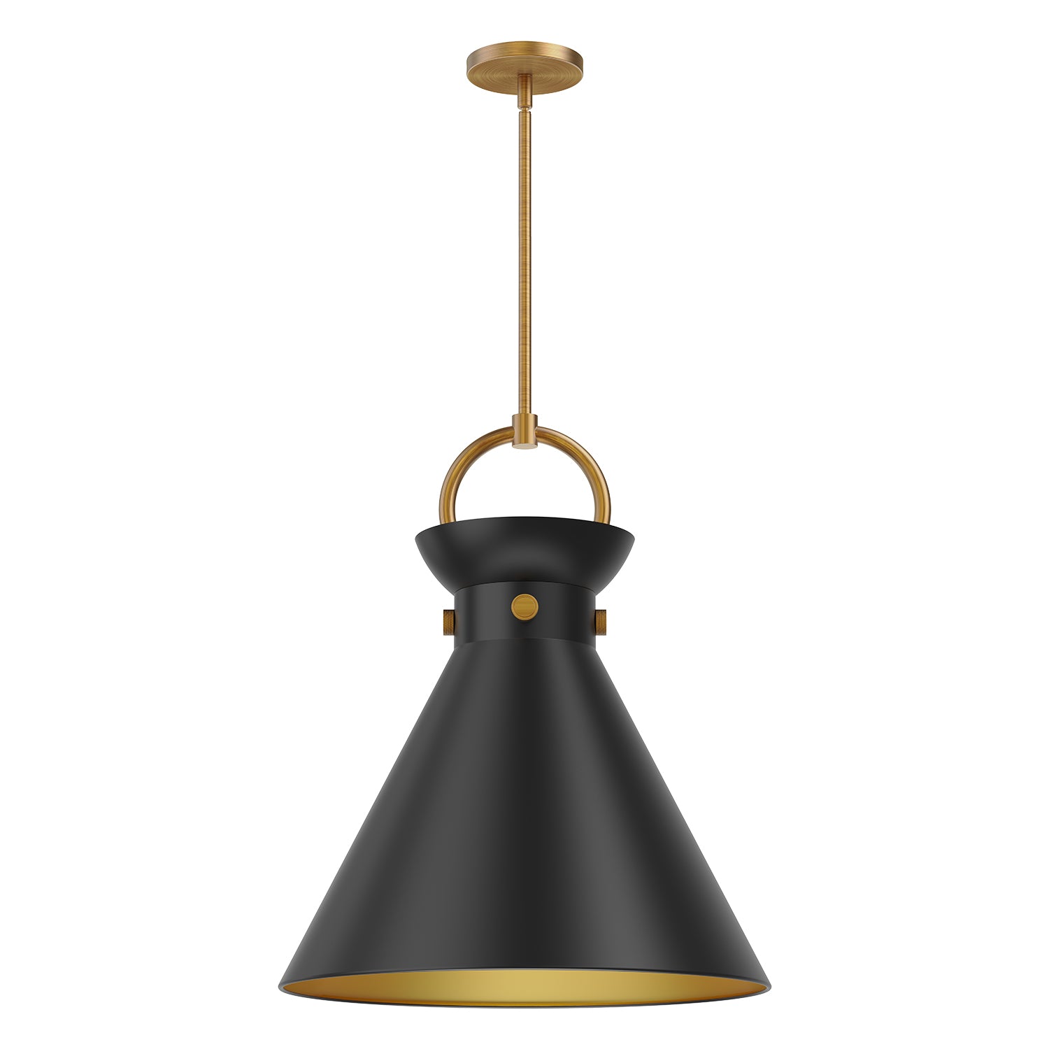 Emerson 18-in Black 1 Light Socket Pendant