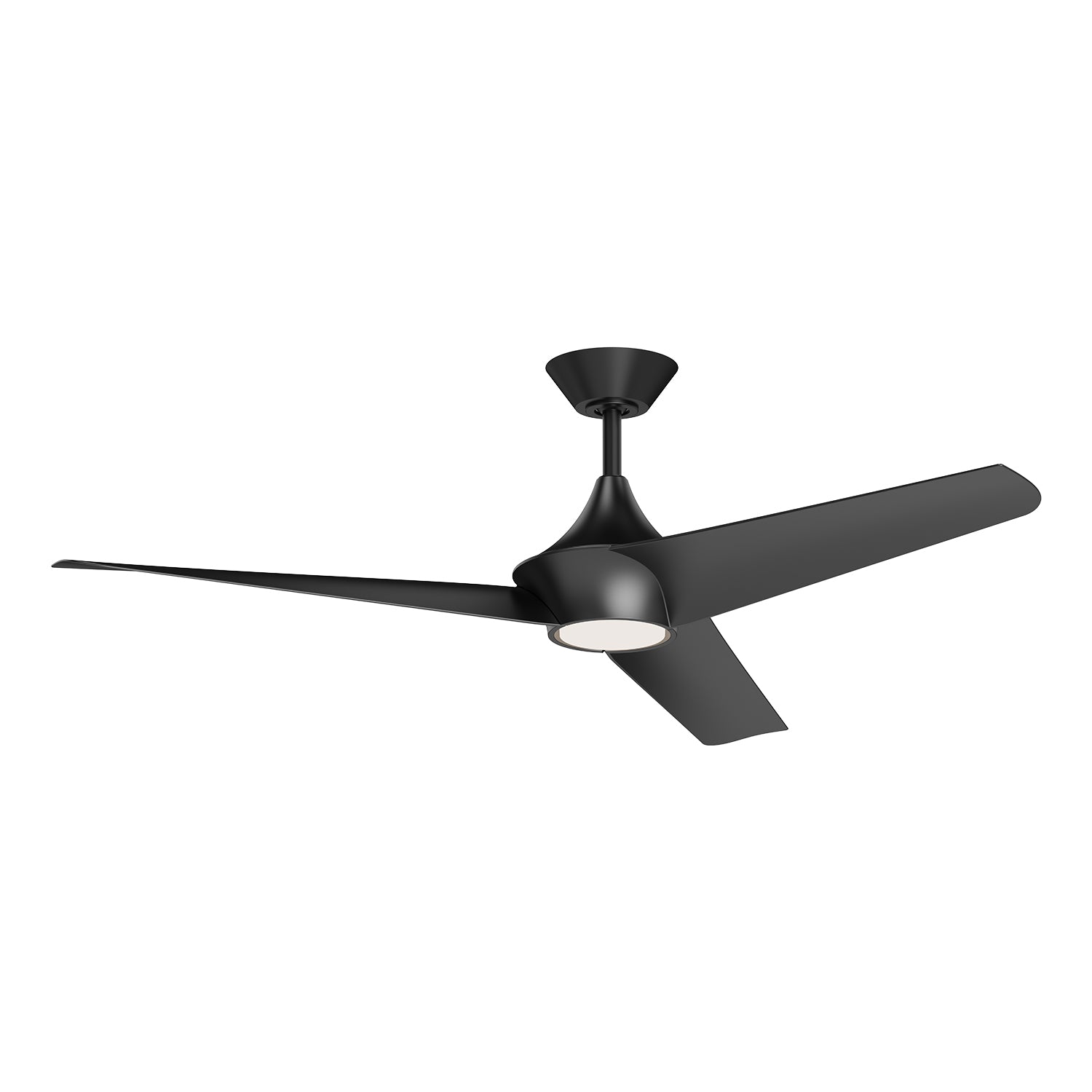Emiko 56-in Matte Black Reversible DC LED Ceiling Fan