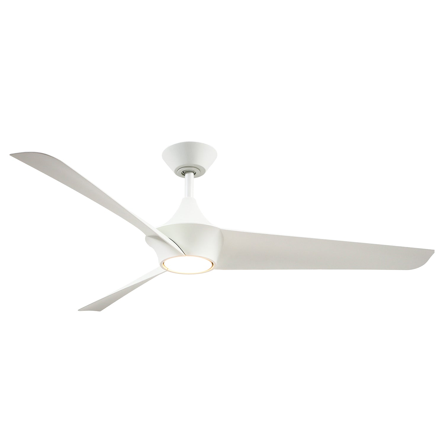 Emiko 56-in White Reversible DC LED Ceiling Fan