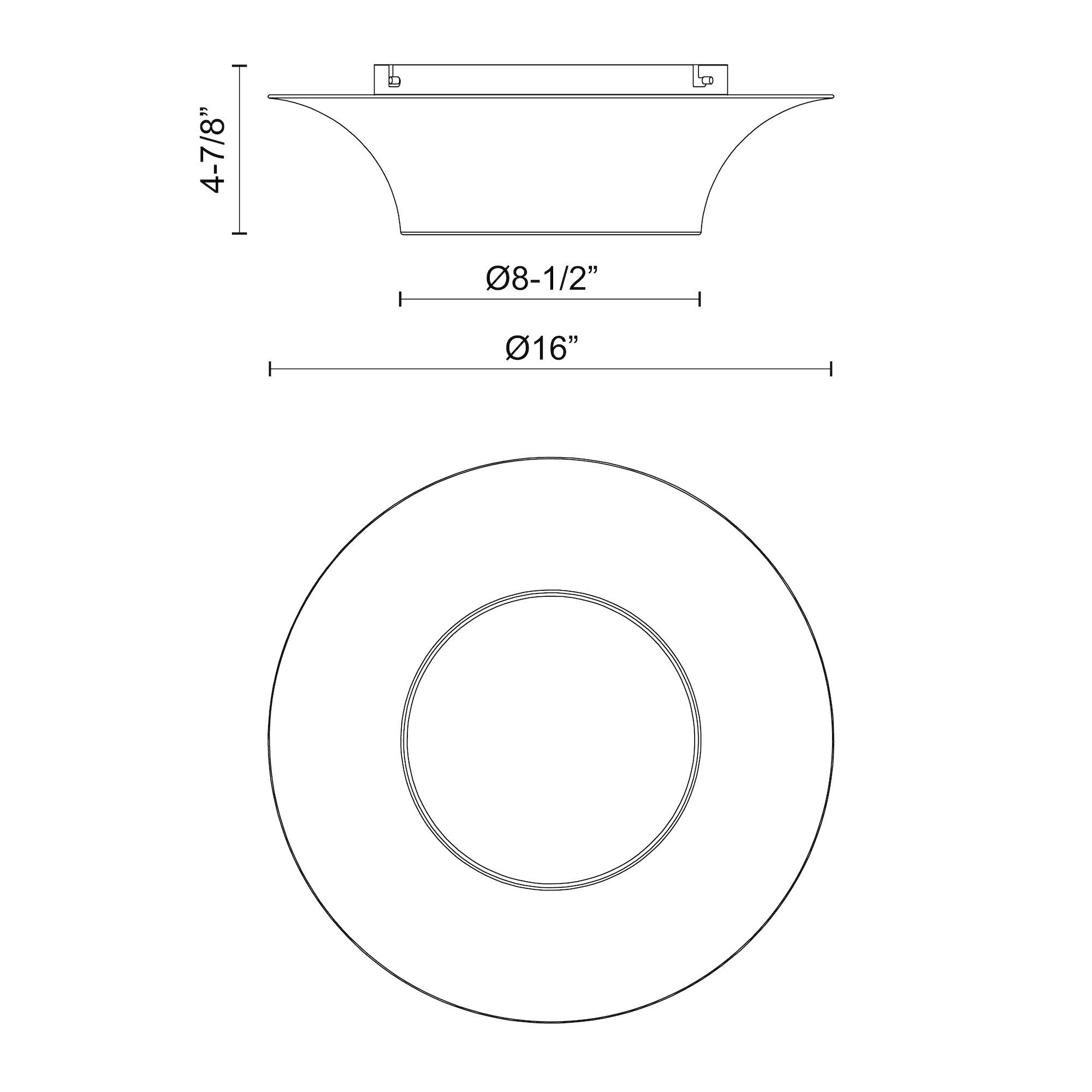 Emiko 16-in Steel Flush Mount