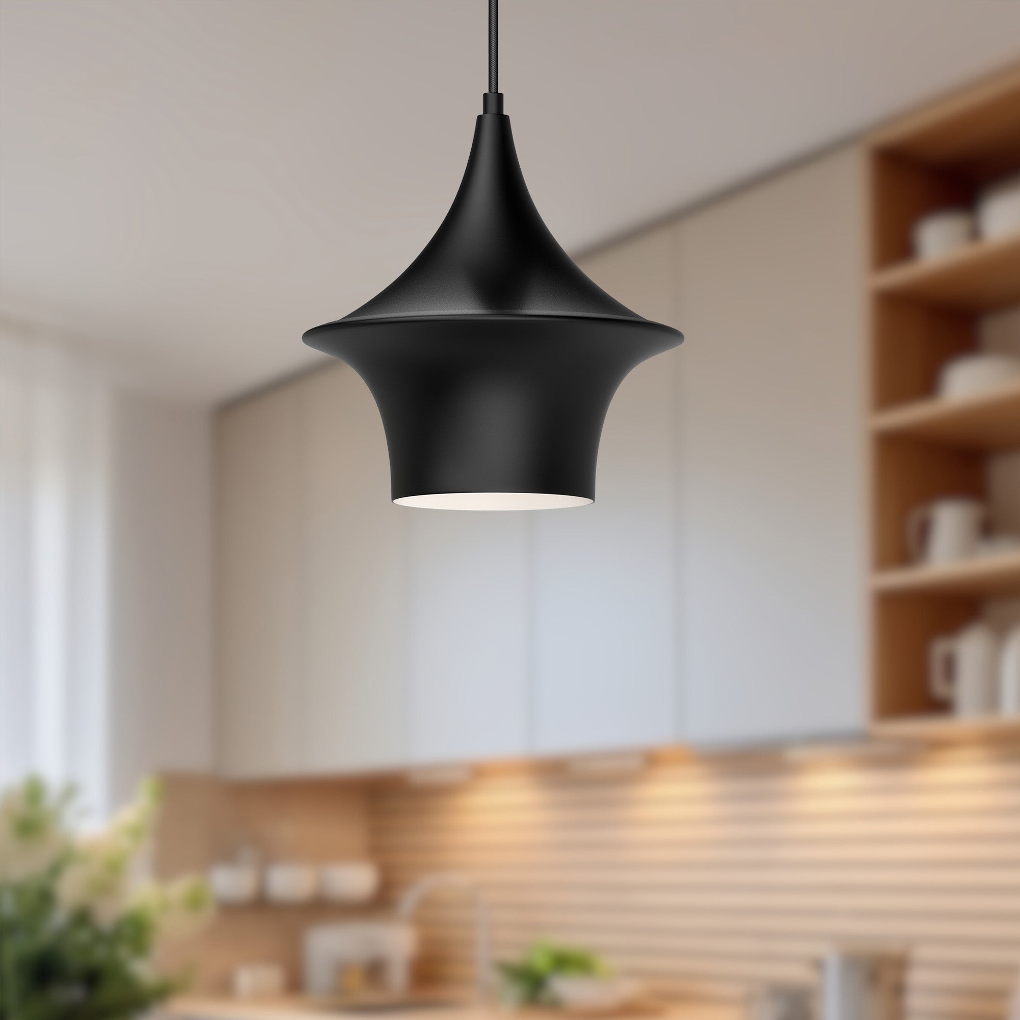 Emiko 9-in Steel Pendant