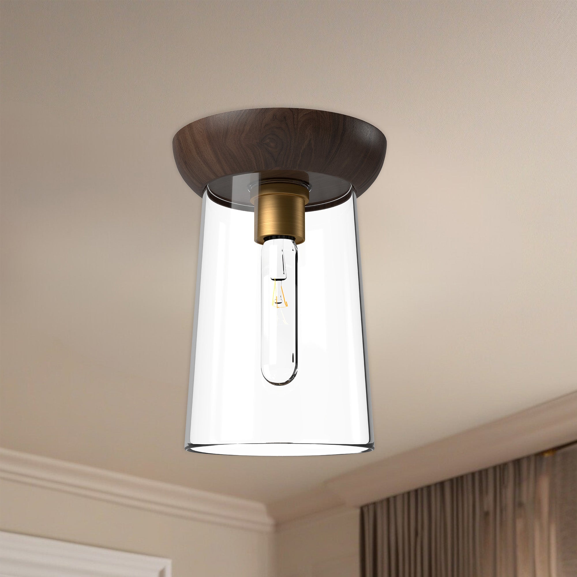 Emil 7-in Steel Flush Mount