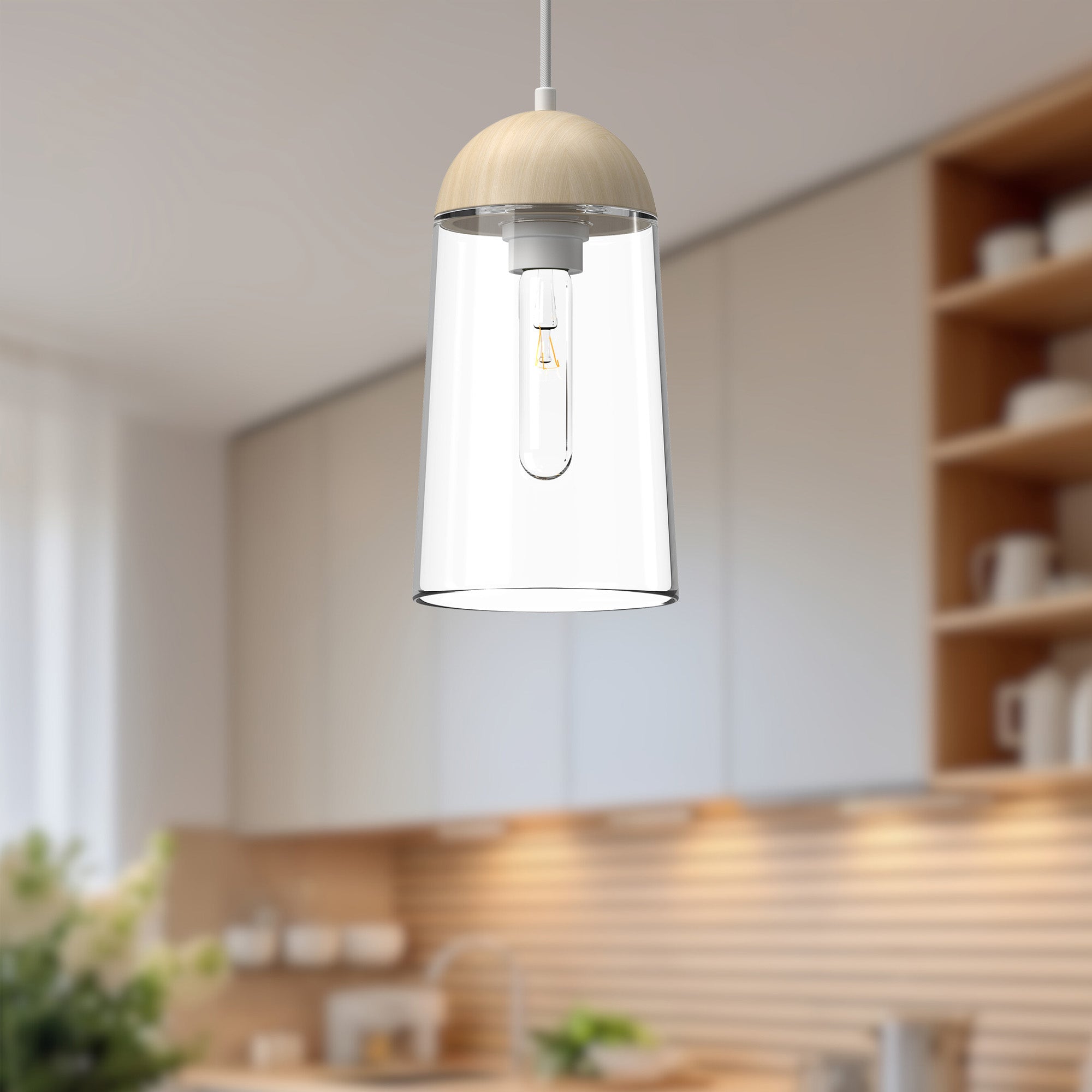 Emil 6-in Steel Pendant