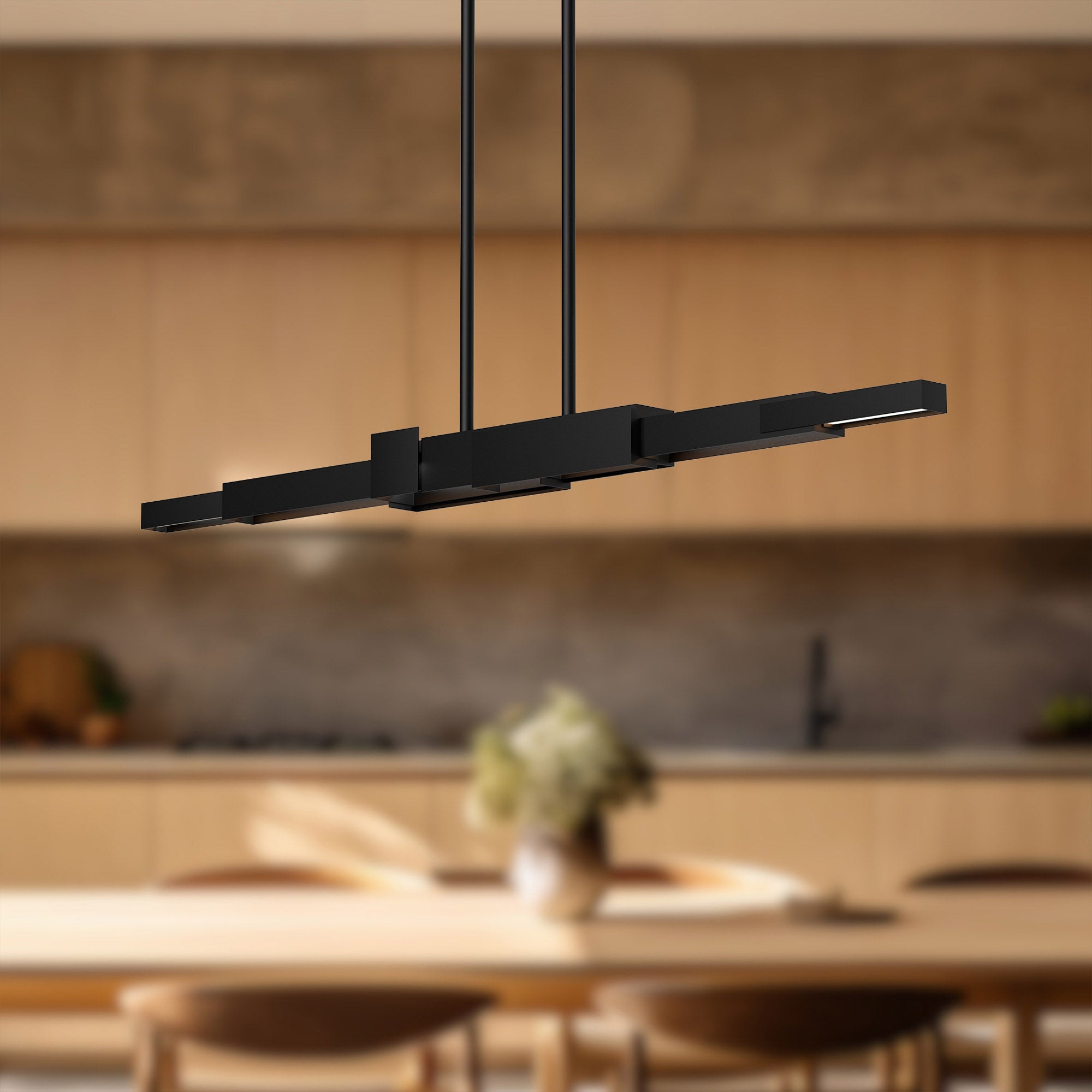 Enzo 48-in Aluminum Linear Pendant