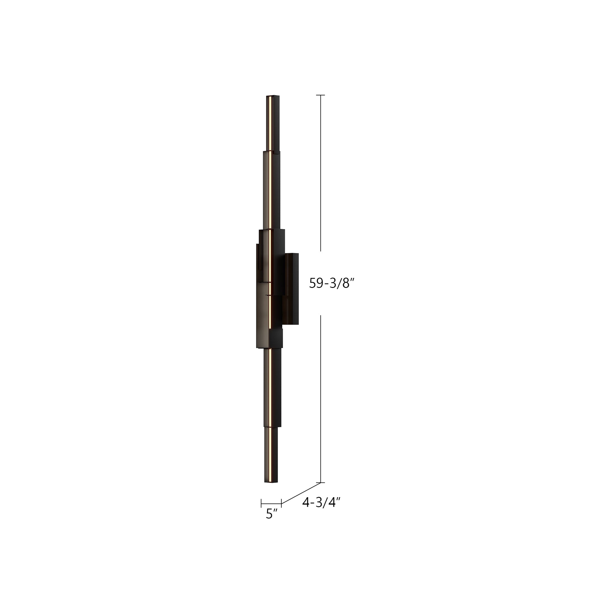 Enzo 60-in Aluminum PC Wall Sconce