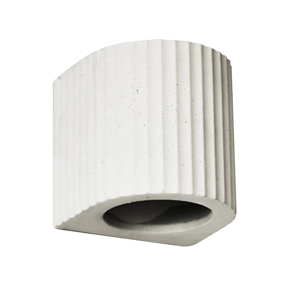 Artisan Concrete Corinthian Wall Sconce Cream White Fixture