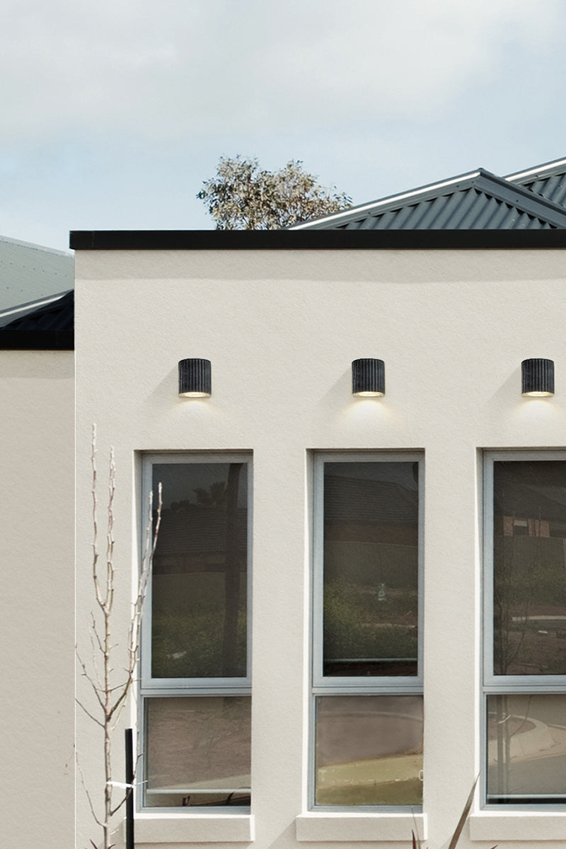 Artisan Concrete Corinthian Wall Sconce Dark Grey Fixture
