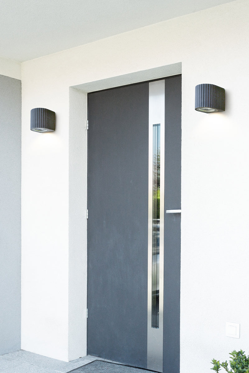 Artisan Concrete Corinthian Wall Sconce Dark Grey Fixture