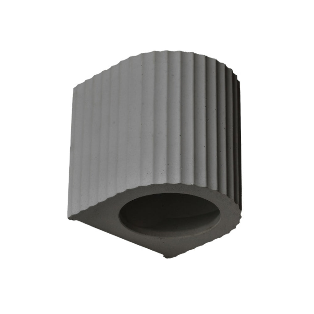 Artisan Concrete Corinthian Wall Sconce Dark Grey Fixture