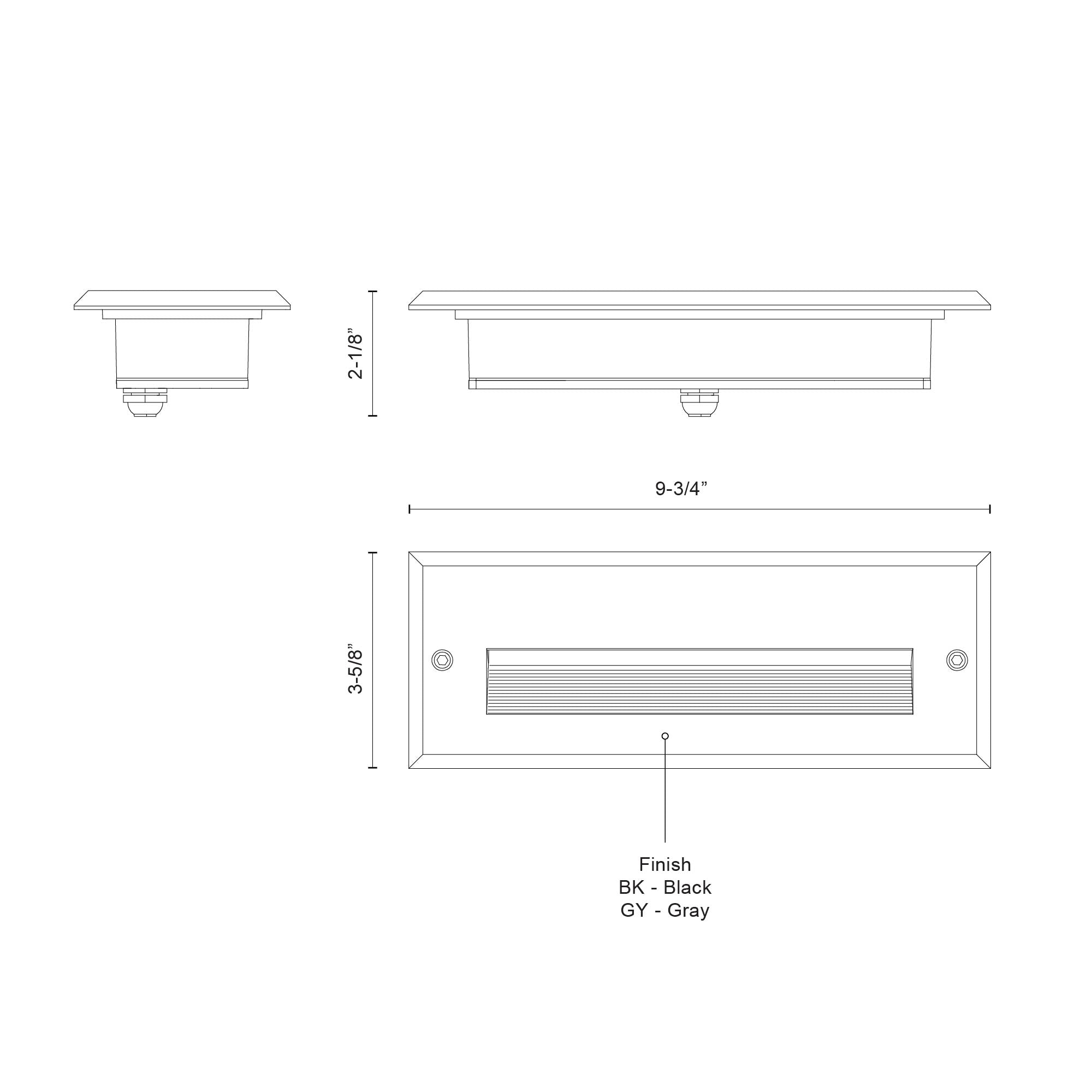 Newport 10-in Aluminum Outdoor Step Light