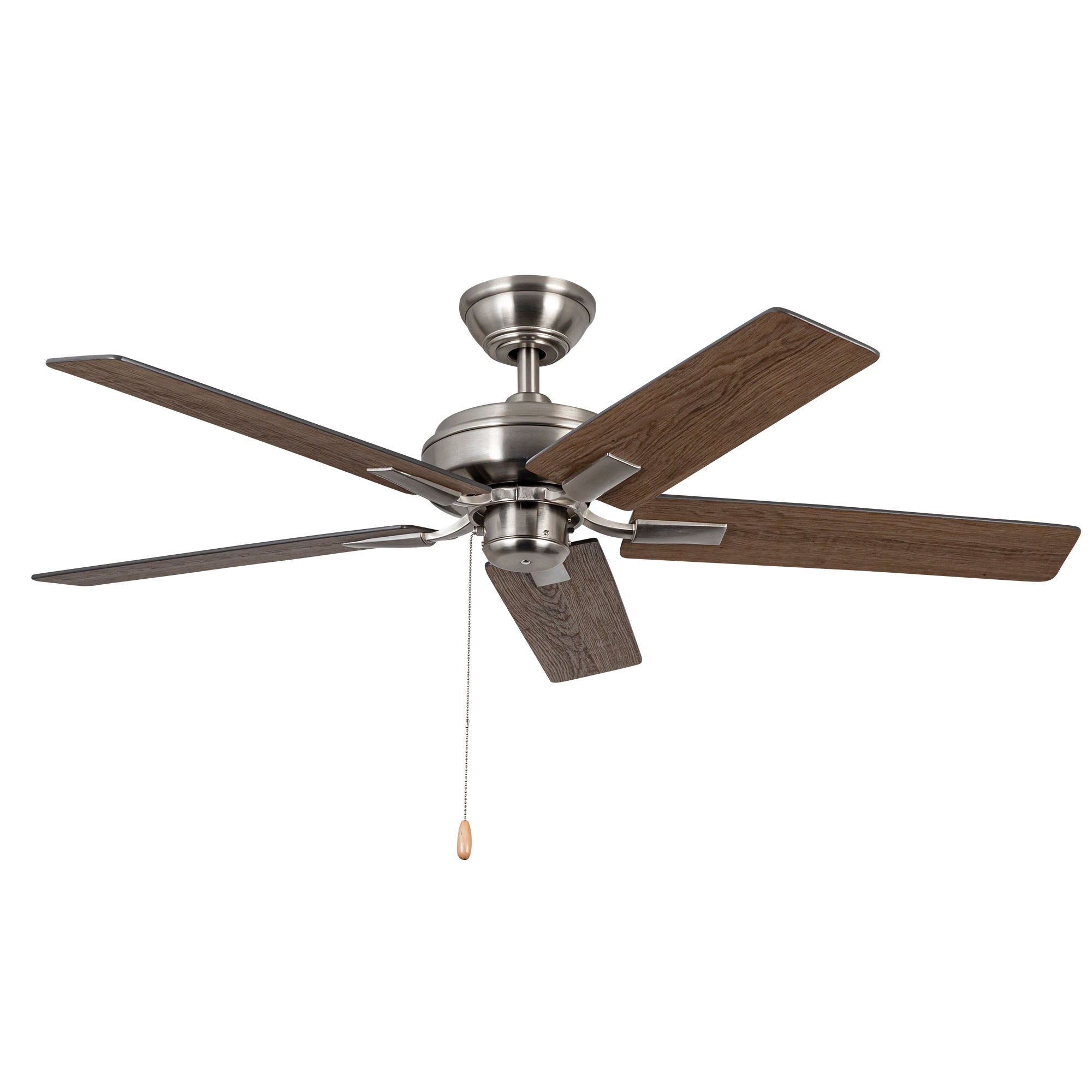 Erikson 52-in Brushed Nickel Reversible AC Ceiling Fan
