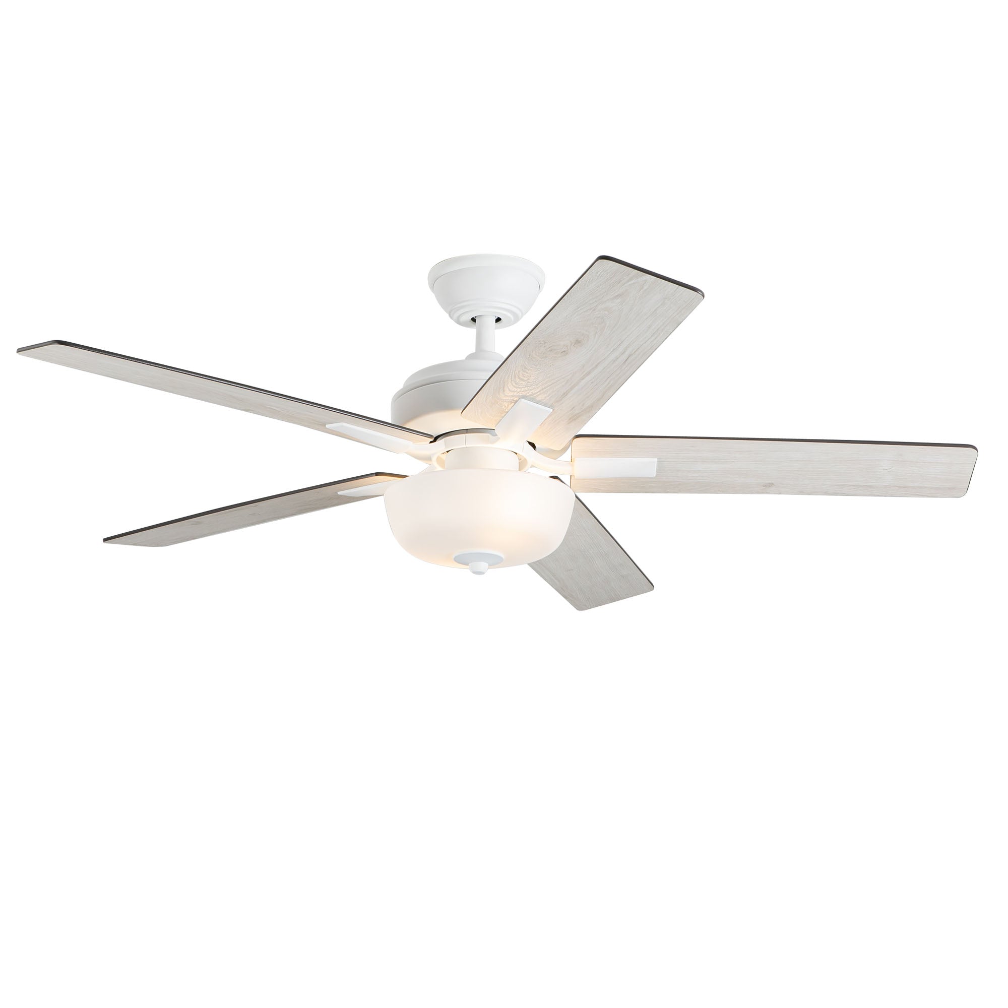 Erikson 52-in White Ceiling Fan with Bulbs