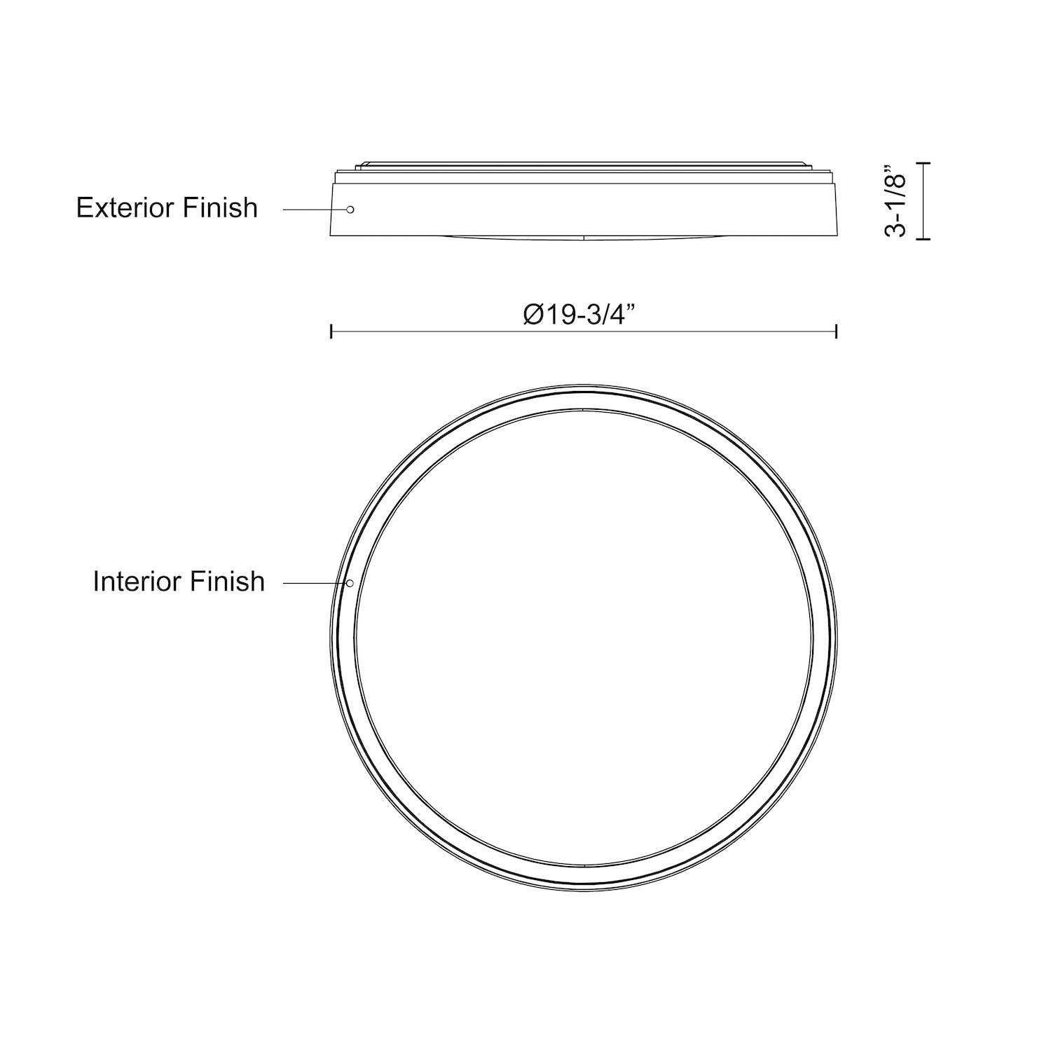 Essex 20-in Steel Flush Mount