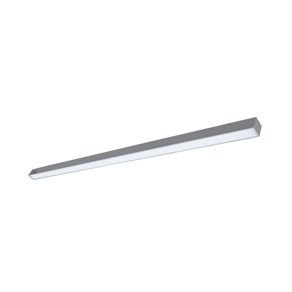 Commercial Linear Pendant Lighting 100W 8ft Up and Down Silver Fixture