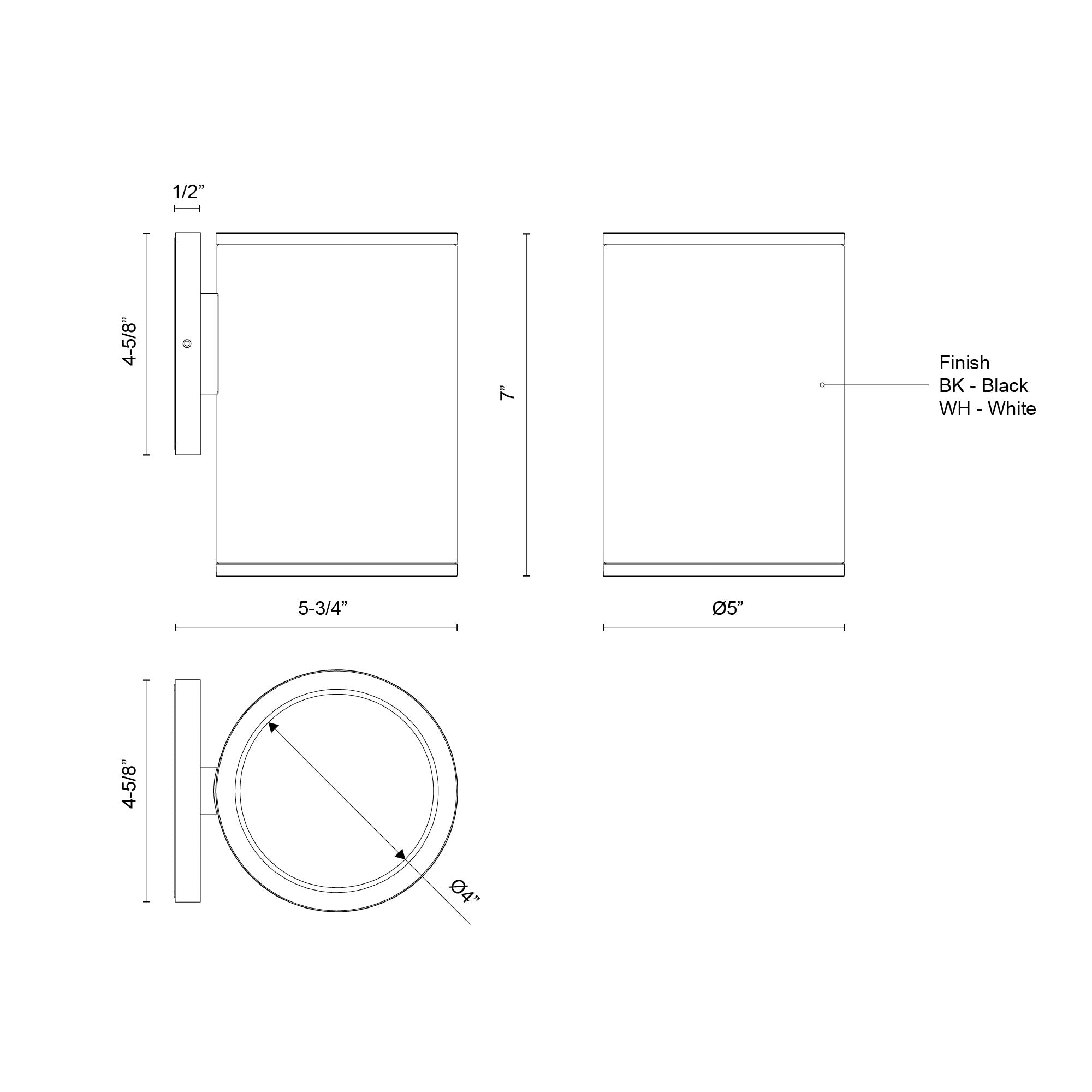 Nordic 7-in (5-in Dia.) Aluminum Outdoor Wall Light