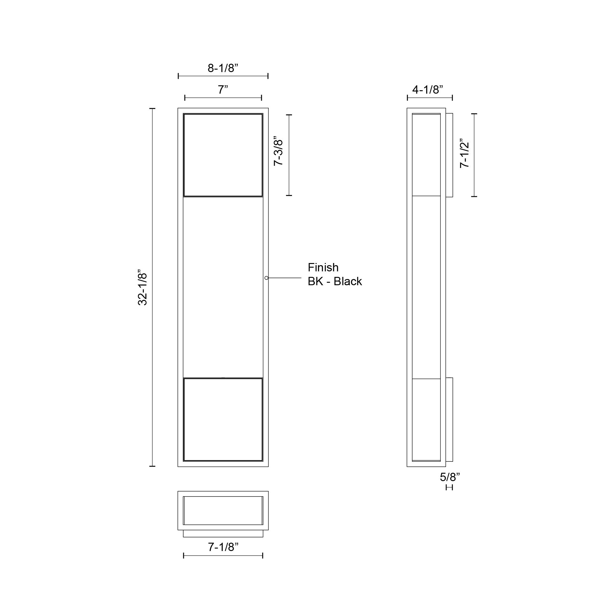 Vail 32-in Aluminum Outdoor Wall Sconce