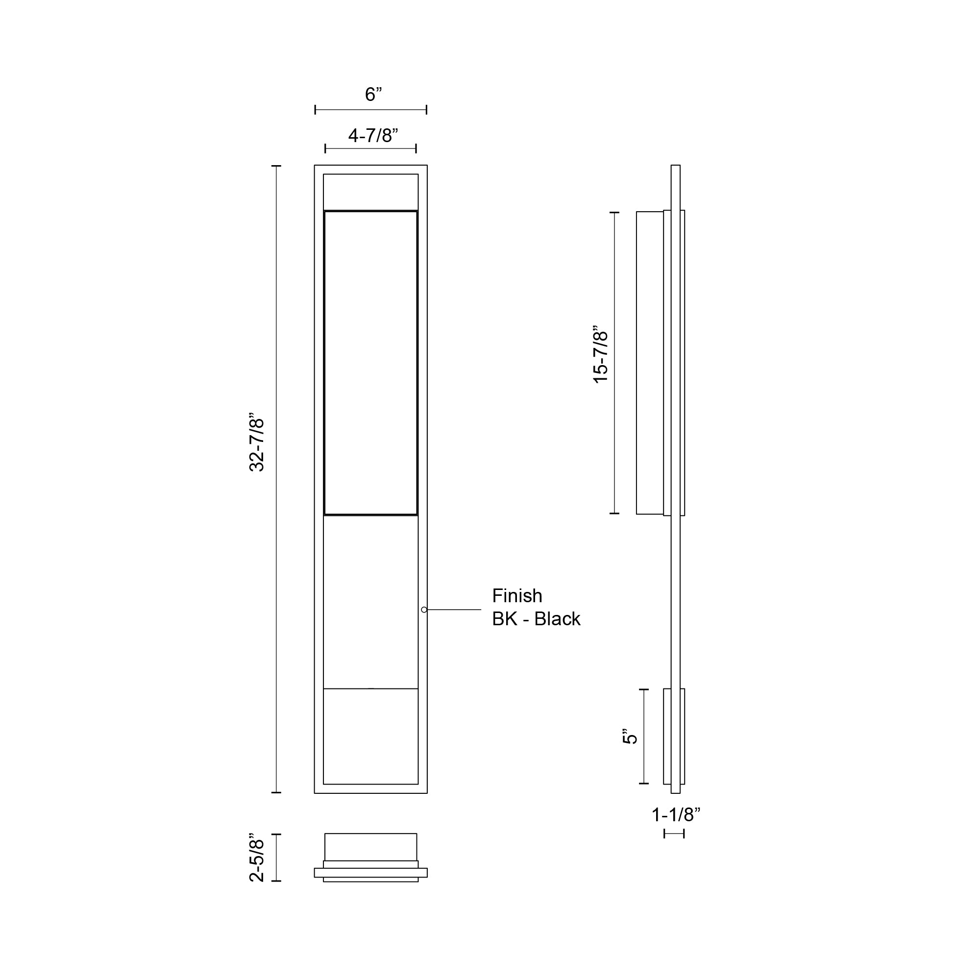 Aspen 33-in Aluminum Outdoor Wall Sconce