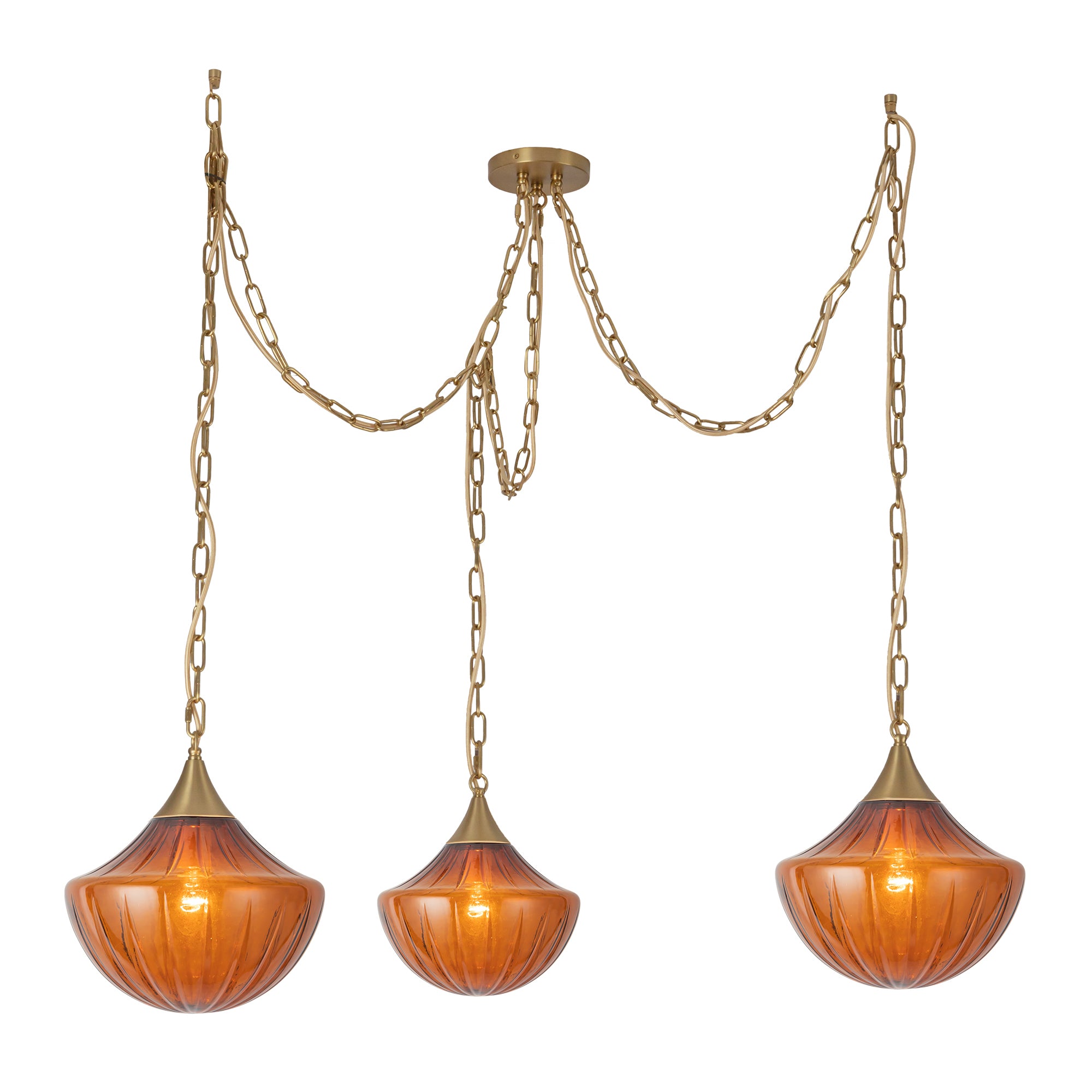 Farrah 3-Light Steel Multi Pendant