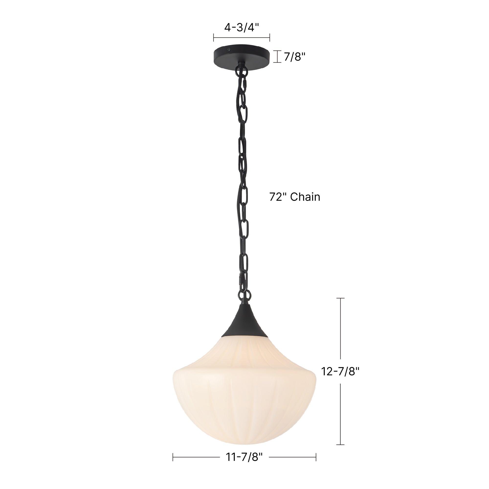 Farrah 12-in Amber Ribbed Glass Socket Pendant