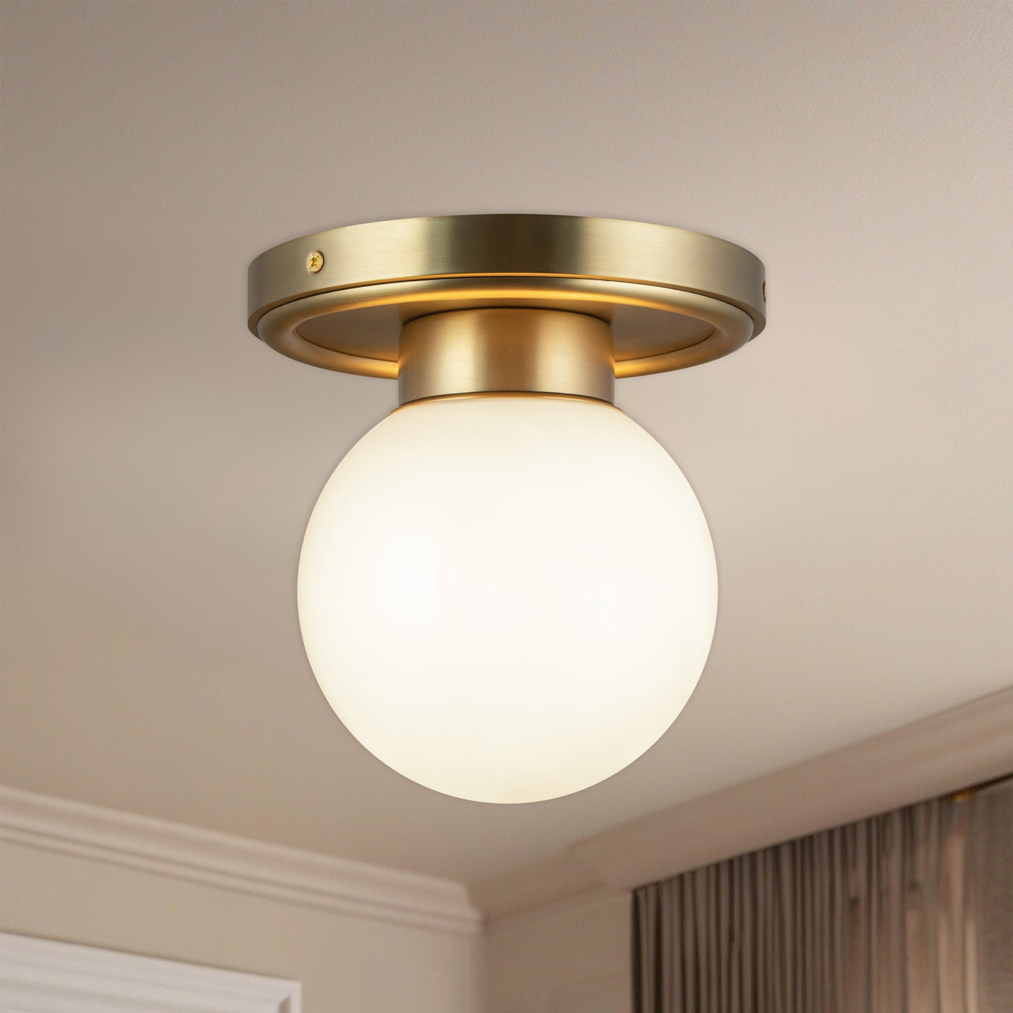 Fiore 6-in Steel Semi-Flush Mount