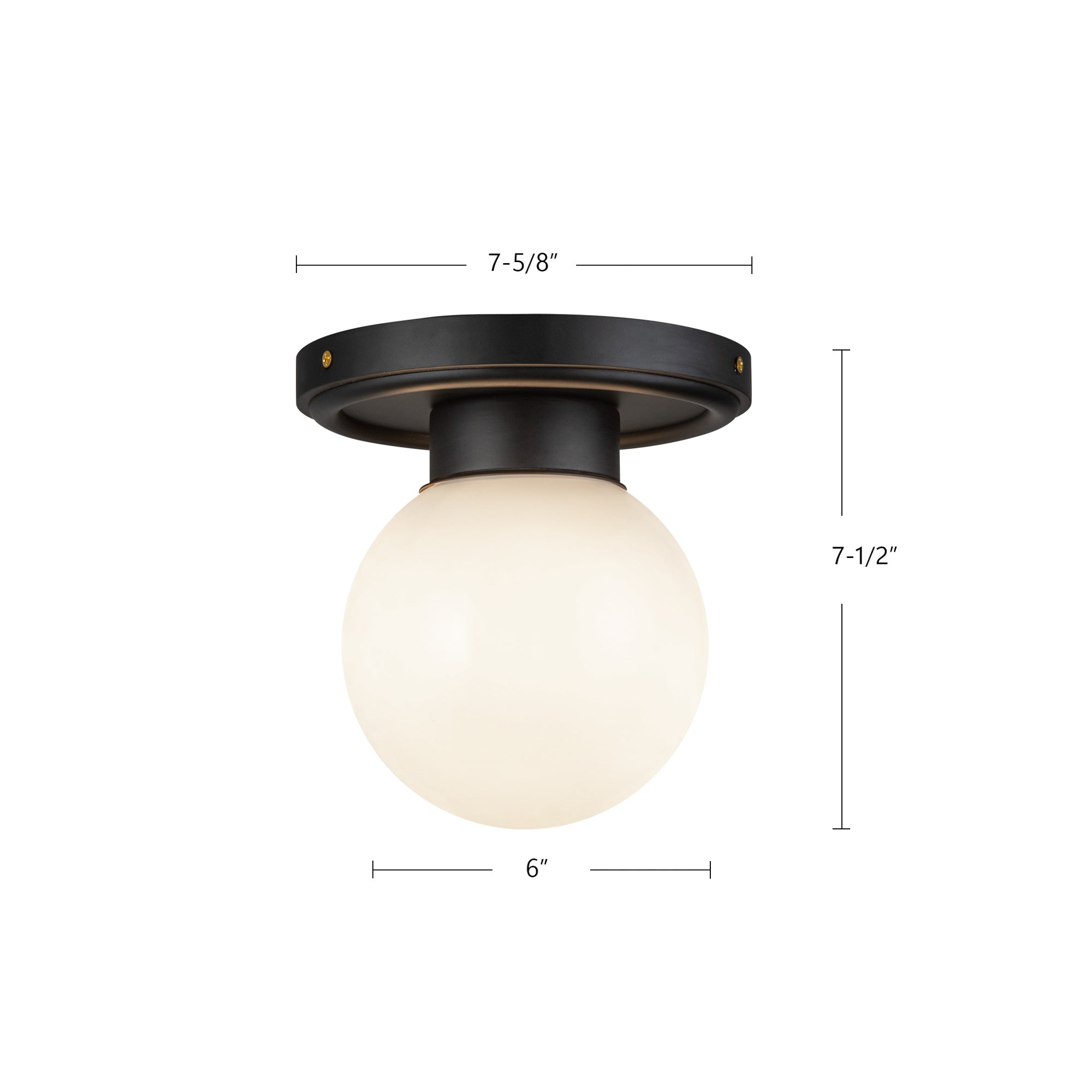 Fiore 6-in Steel Semi-Flush Mount