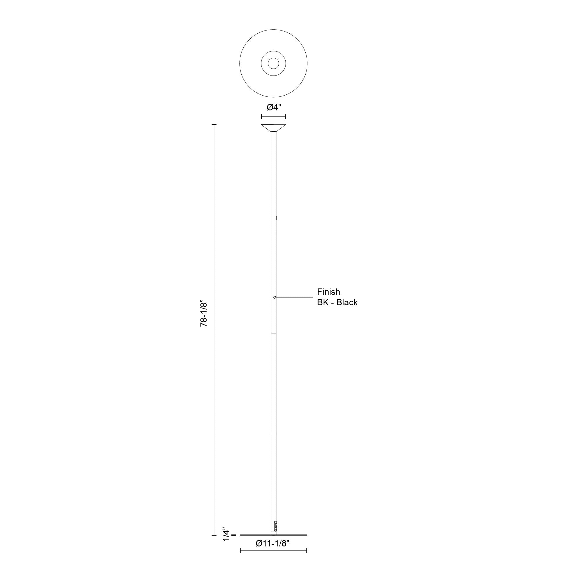 Valor 78-in Aluminum Floor Lamp