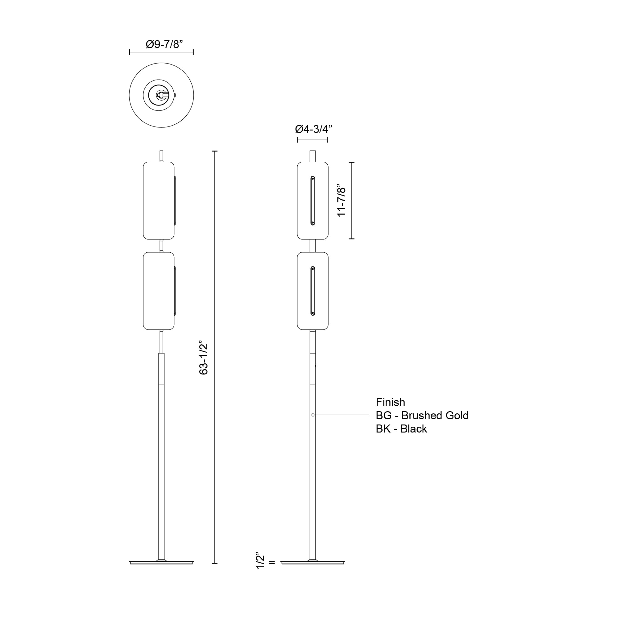 Hilo 63-in Aluminum Floor Lamp