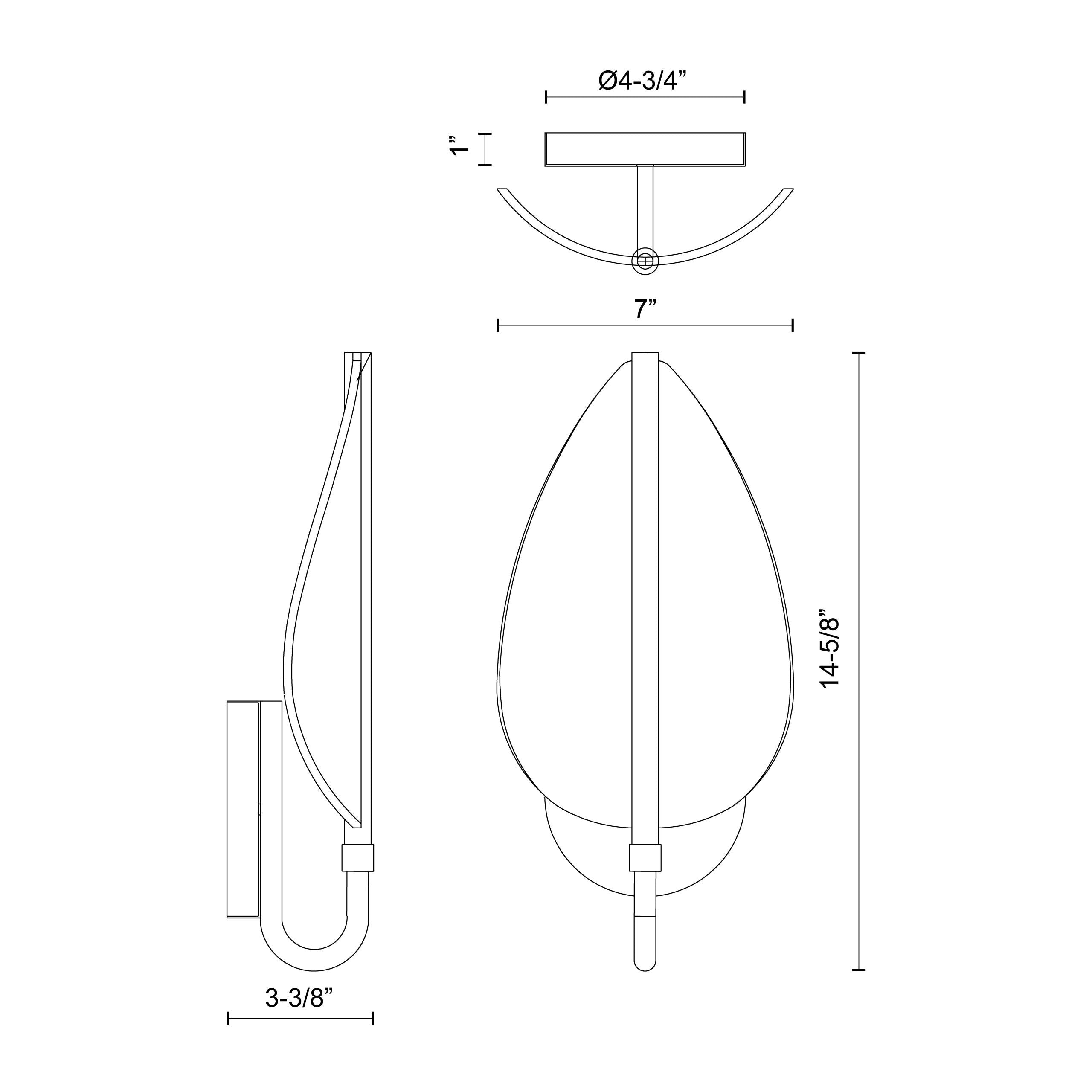 Flora 7-in Steel Vanity Light