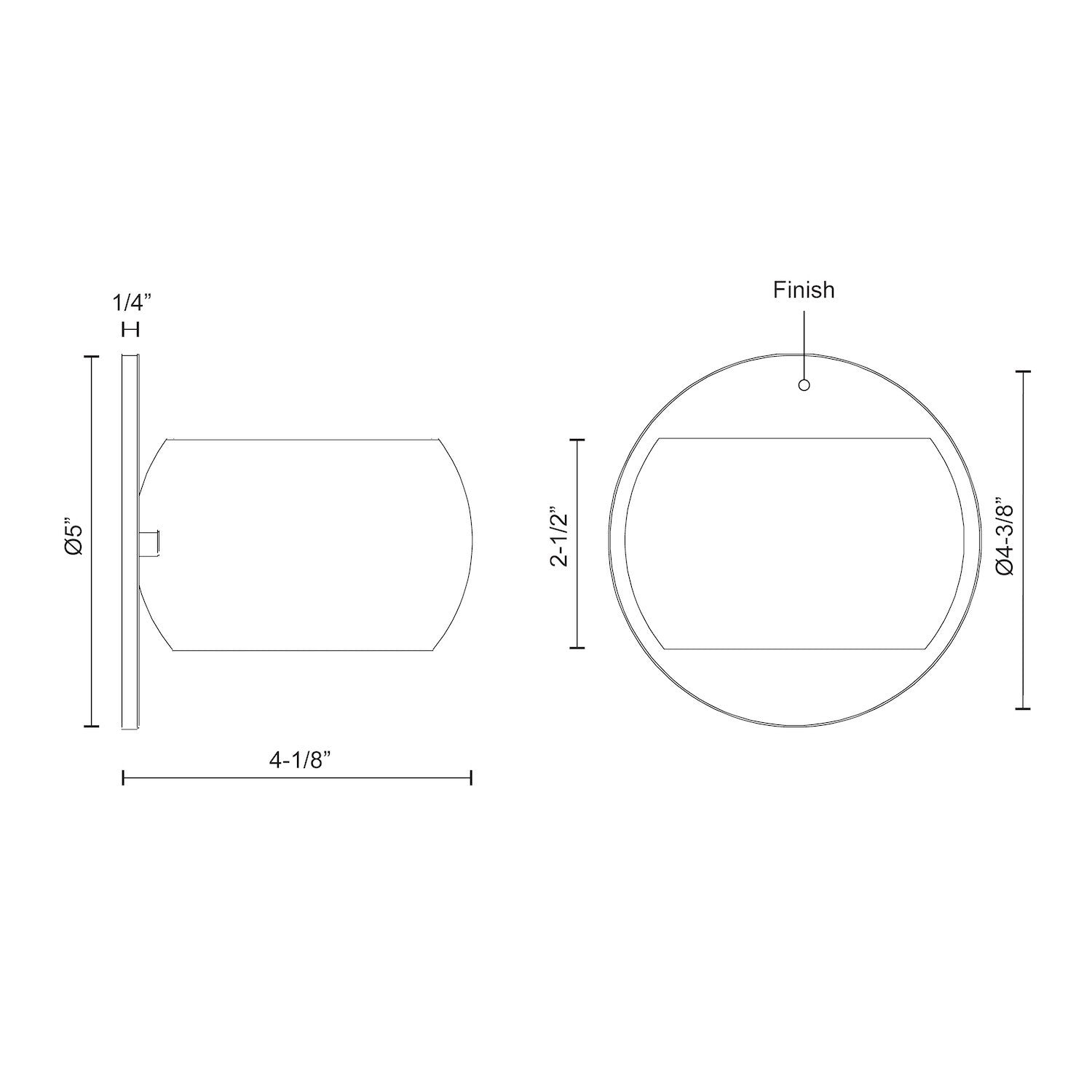 Flux 4-in Aluminum Wall Sconce