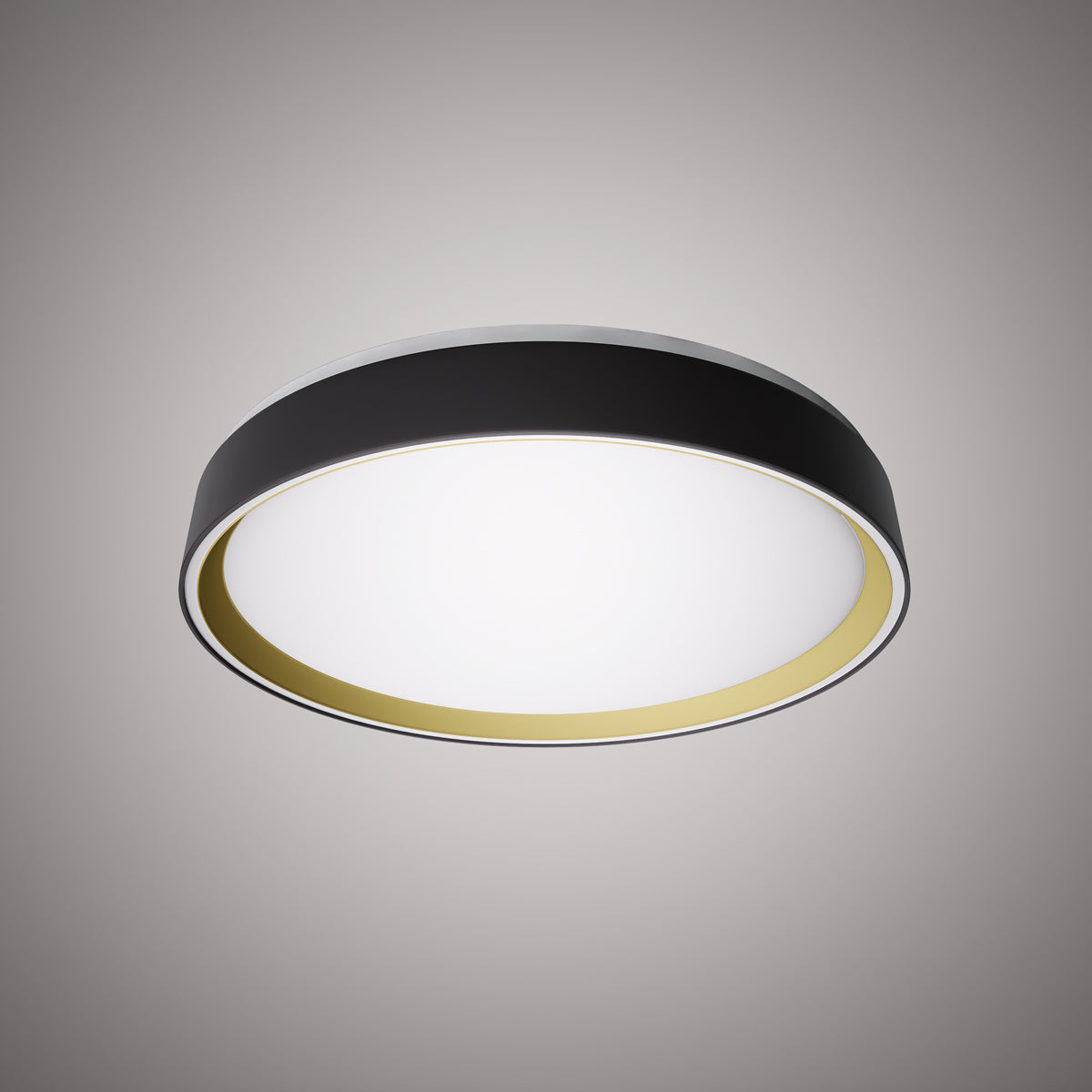 Halo 15-in Flush Mount Black Outside/Gold inside Dimmable 37W