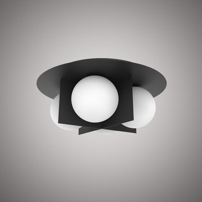Sahara 15-in Matte Black Flush Mount Dimmable 160W