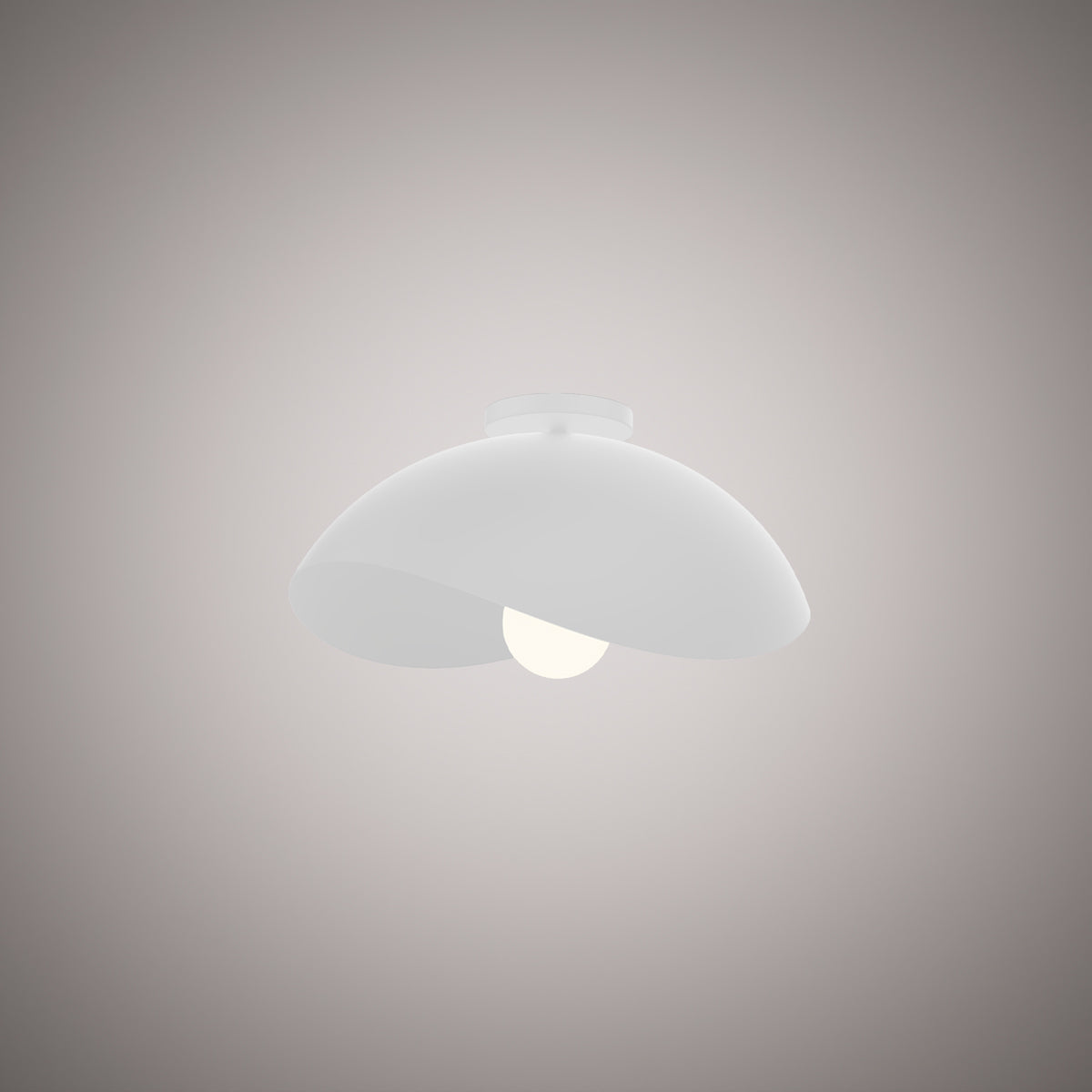 1 Lights 11-in Flush Mount Matte White Dimmable 60W