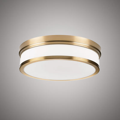 Breeze 14-in Aged Brass Flush Mount Dimmable 32W