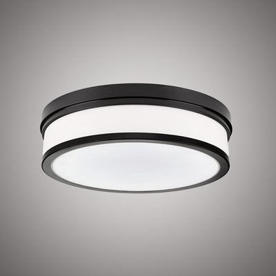 Breeze 14-in Matte Black Flush Mount Dimmable 32W