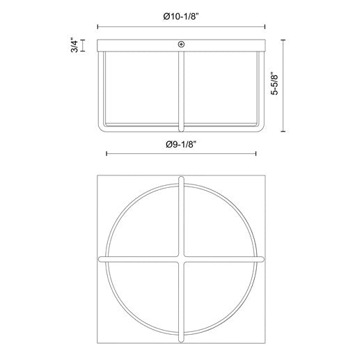 Regalo 10-in Steel Flush Mount