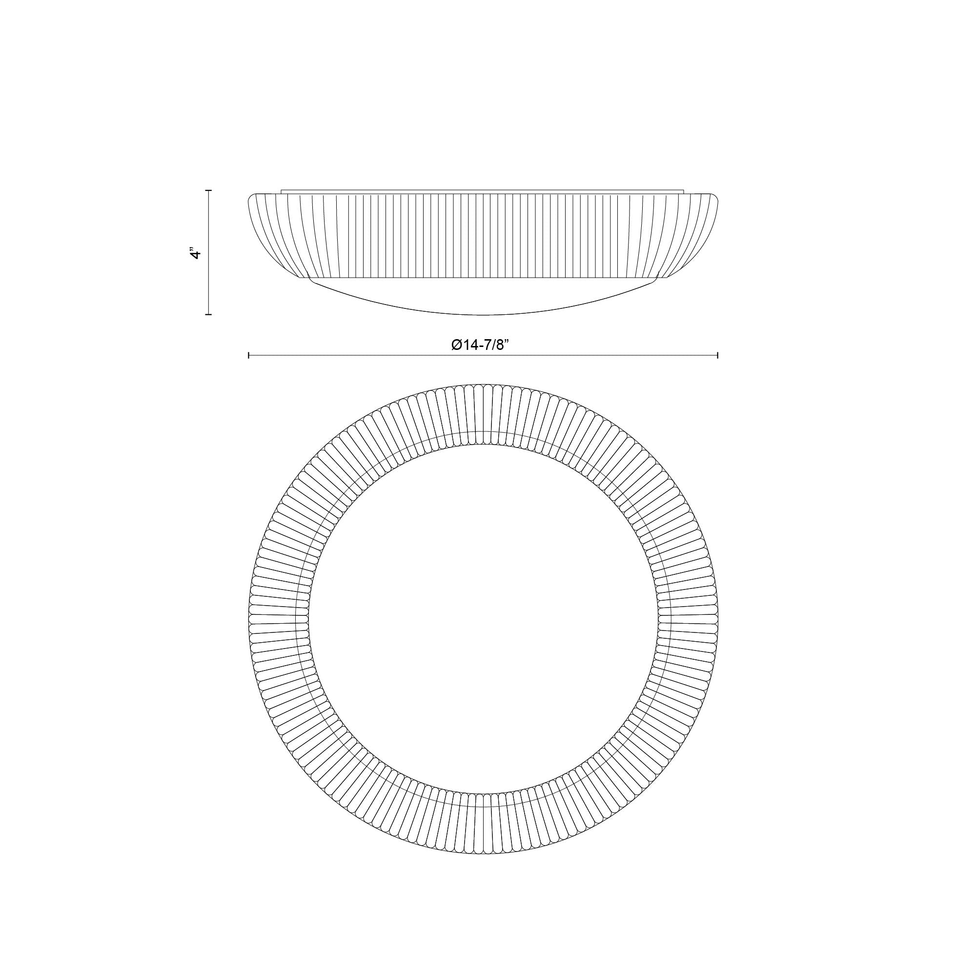 Merida 14-in Steel Flush Mount