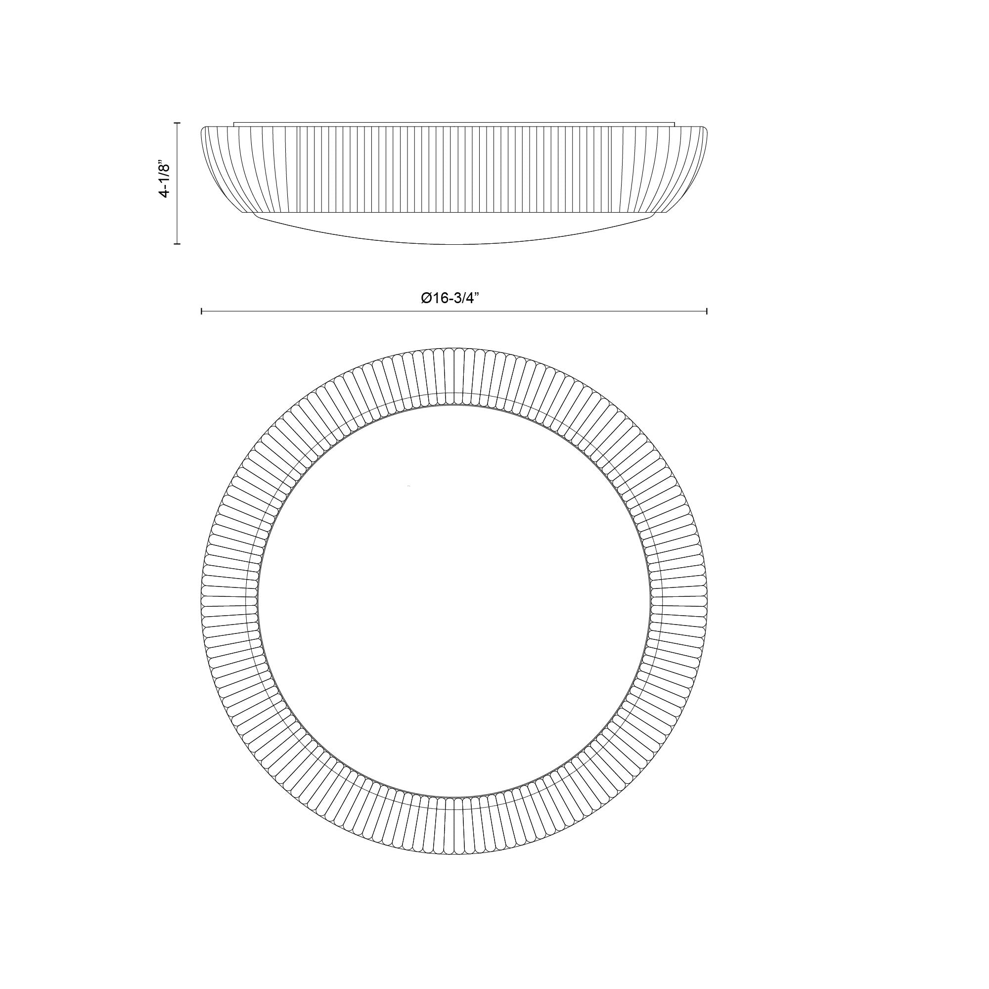 Merida 17-in Steel Flush Mount