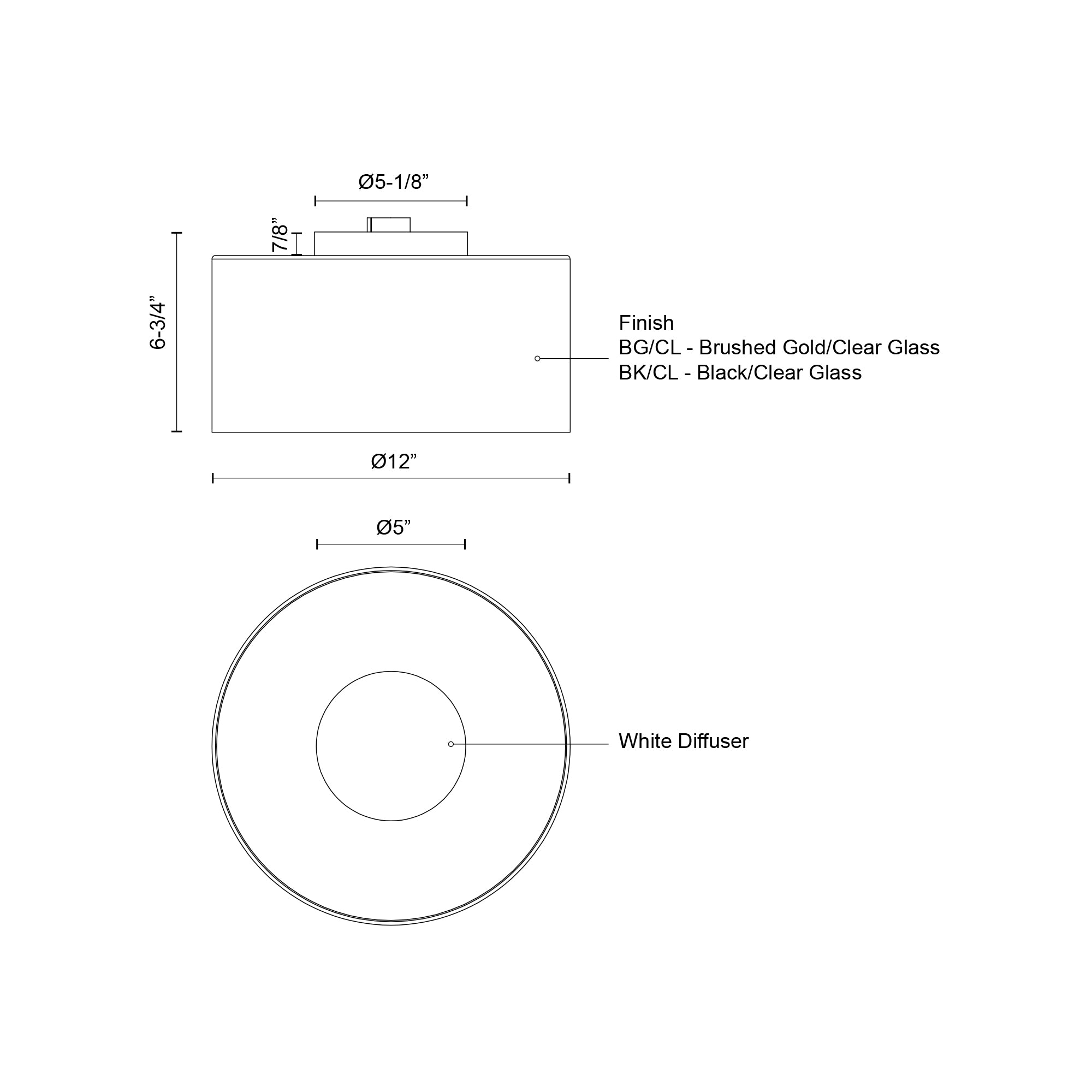Birch 12-in Aluminum Flush Mount