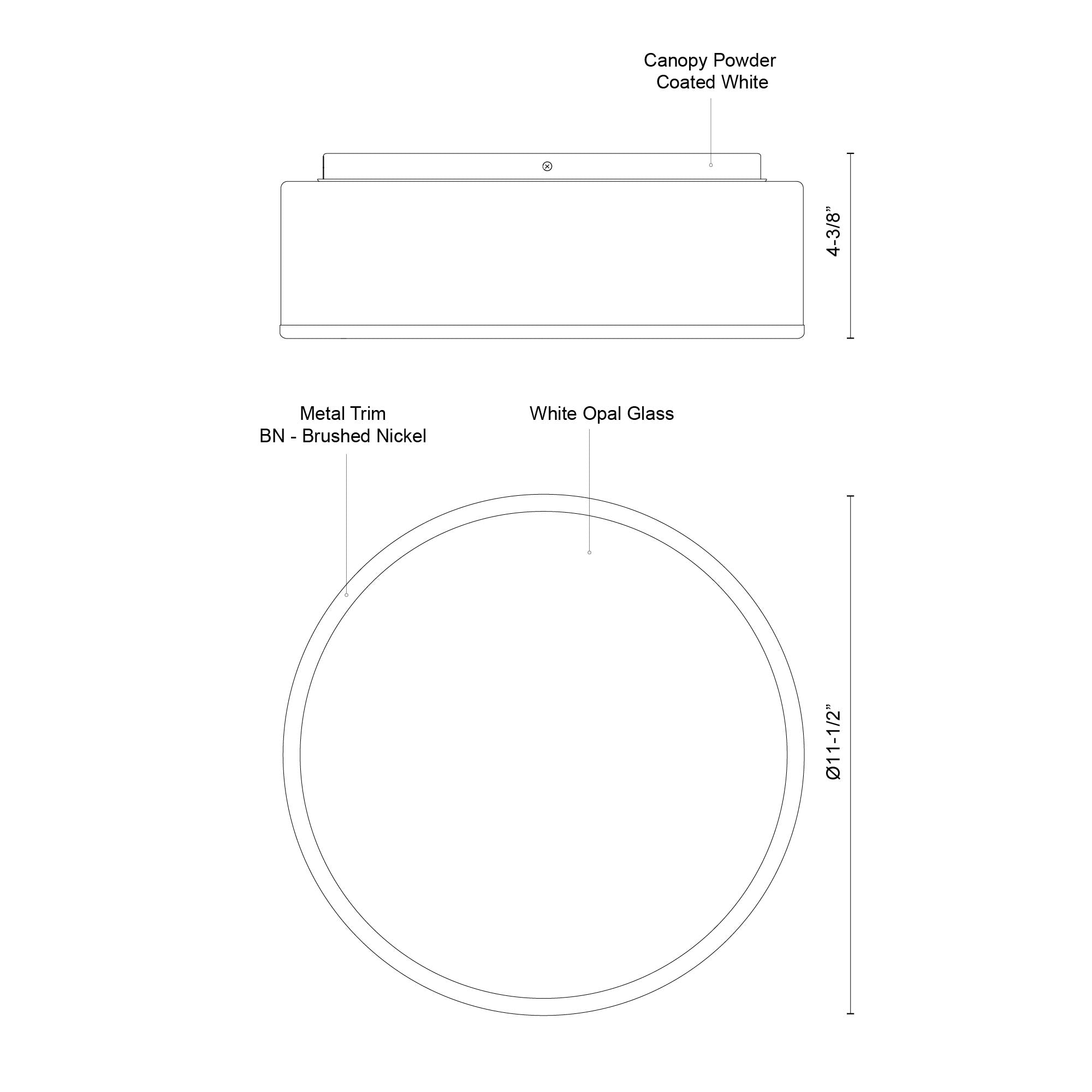 Charlie 12-in Steel Flush Mount