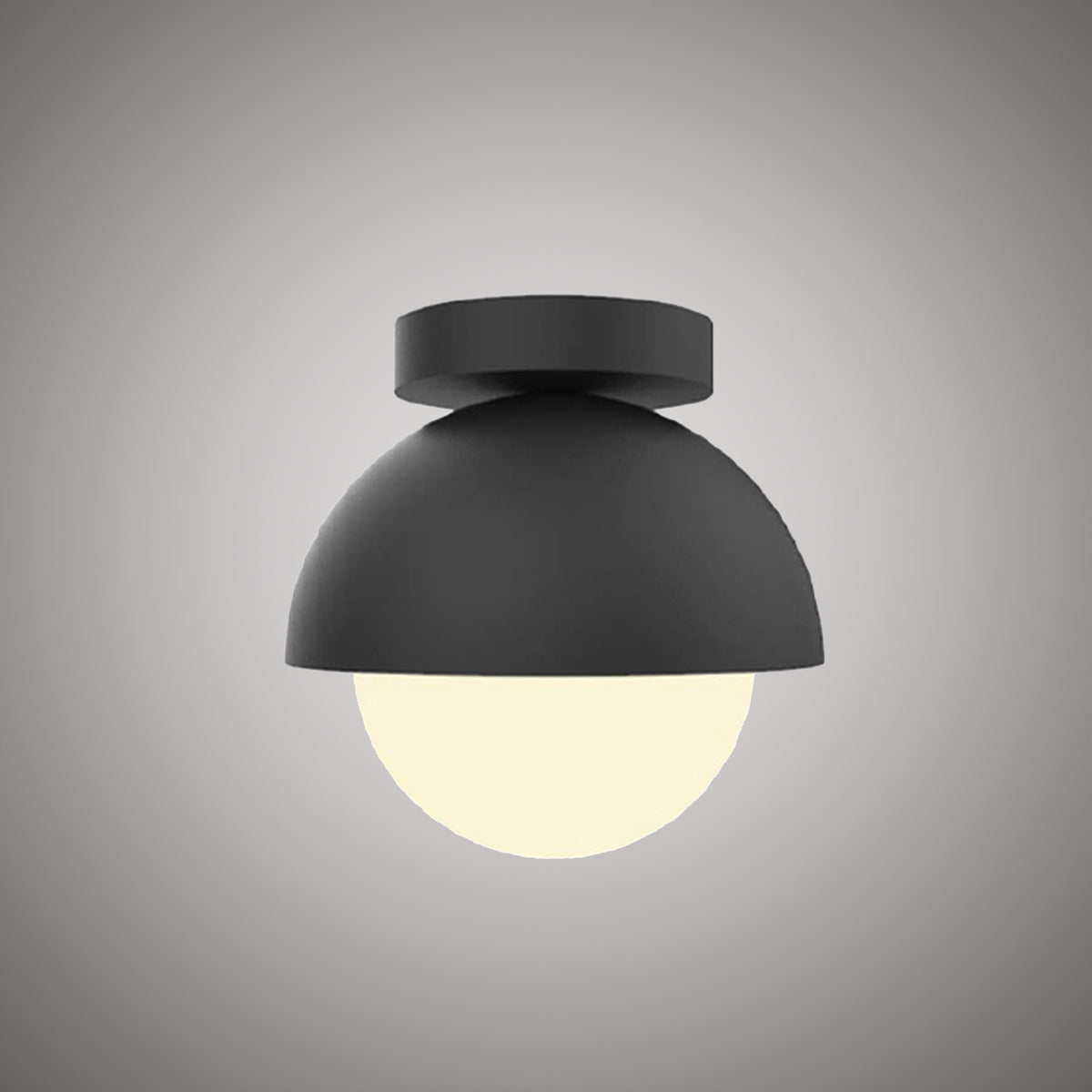1 Lights Lumeo 8-in flush mount Matte Black Dimmable 60W