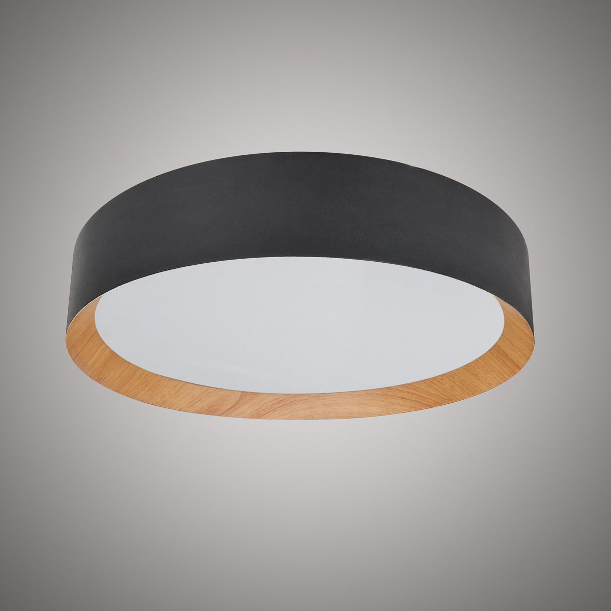 Viva 15-in Black Outside/Wood Grain inside Dimmable 26W