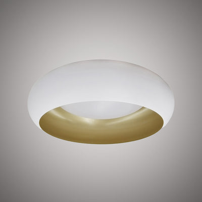Moda15-in 15-in Matte White Outside/Gold Inside Flush Mount Dimmable 26W