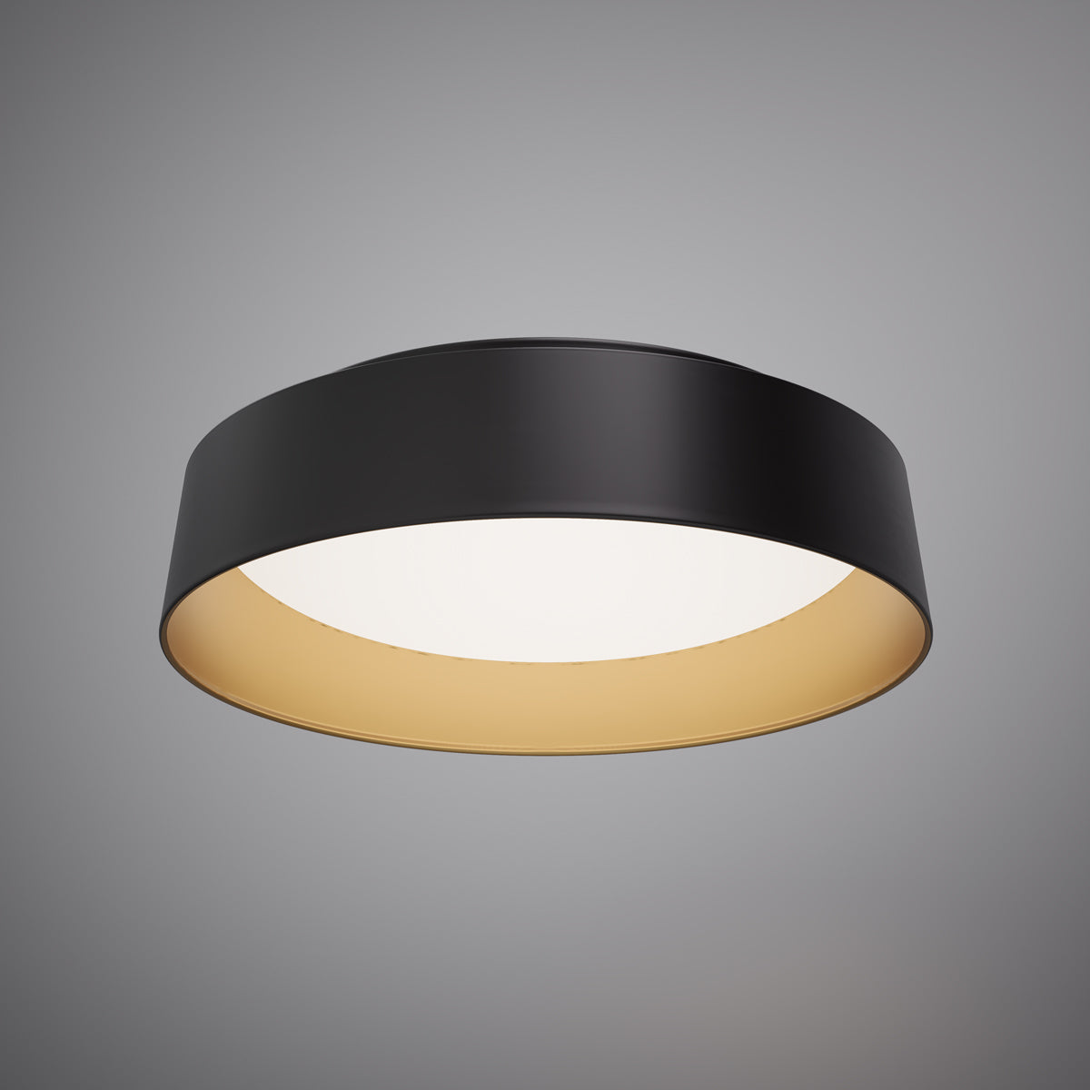 Pure 15-in Matte Black Outside/Gold Inside Dimmable 26W