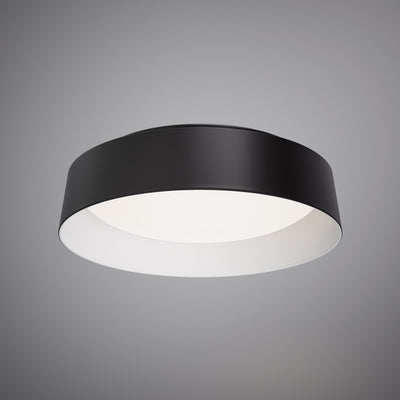 Pure 15-in Matte Black Outside/White Inside Flush Mount Dimmable 26W