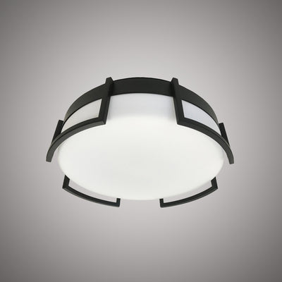 Led 15-in Matte Black Flush Mount Dimmable 37W