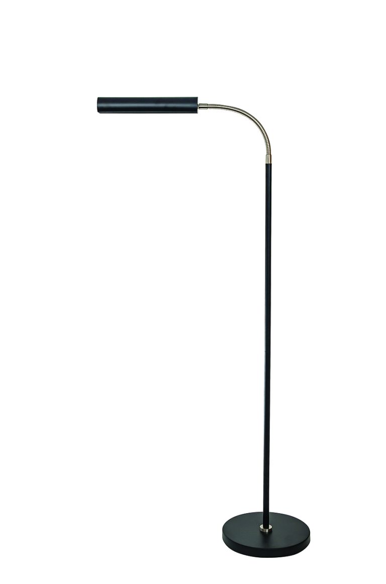 52.25-inch Fusion Black Satin Nickel Floor Lamp