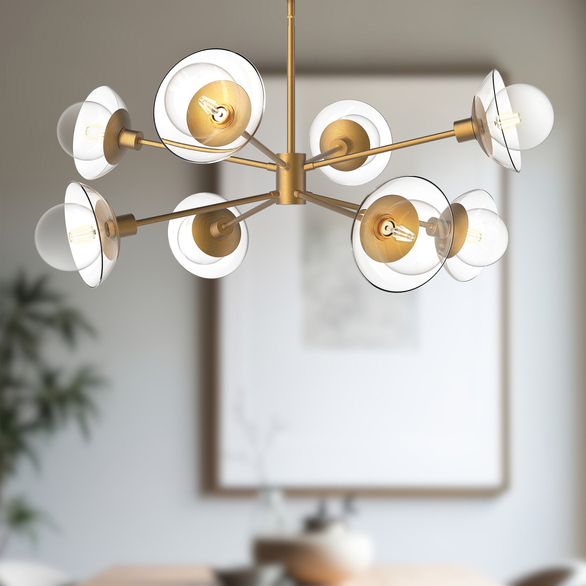 Francesca 40-in Steel Chandelier