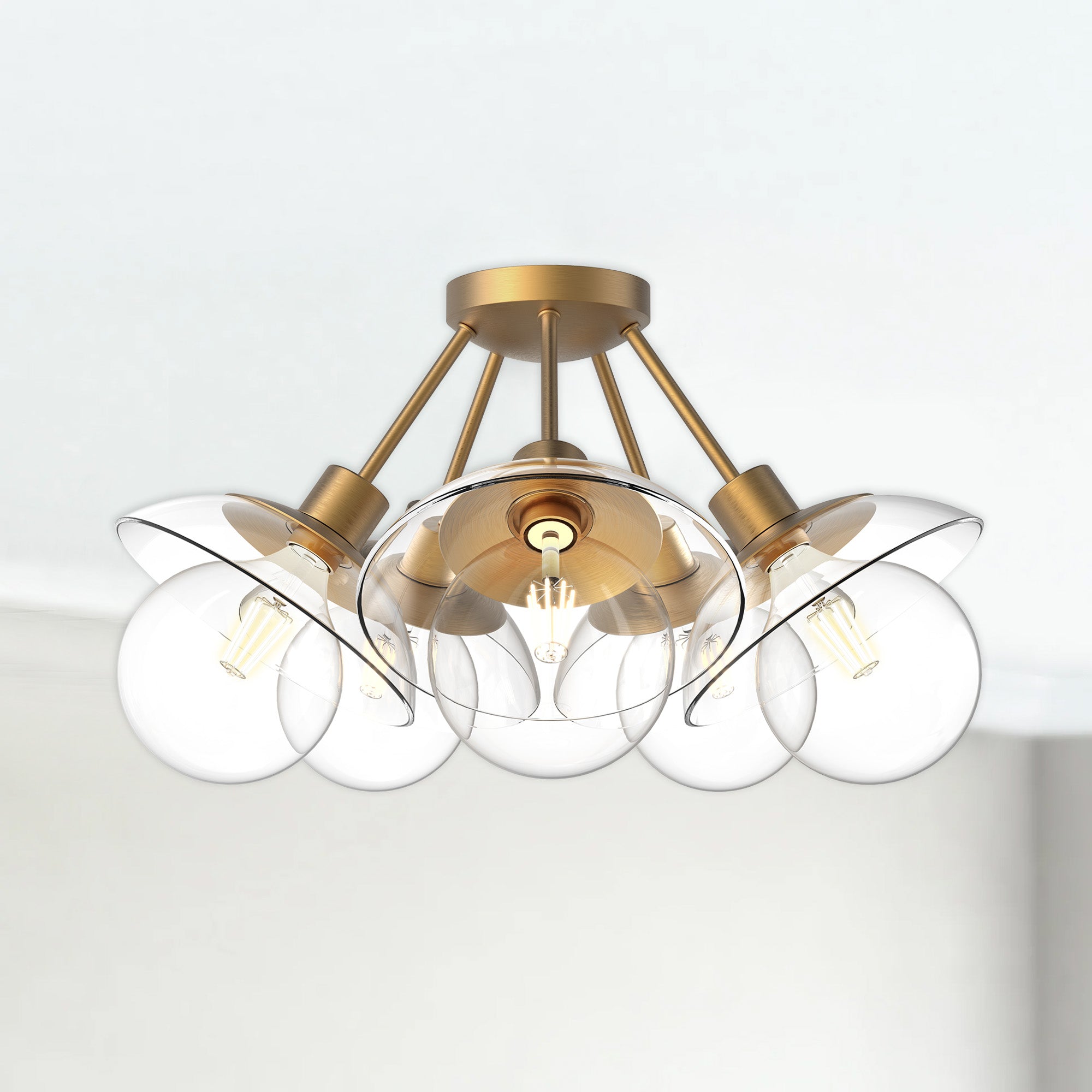 Francesca 20-in Steel Semi-Flush Mount