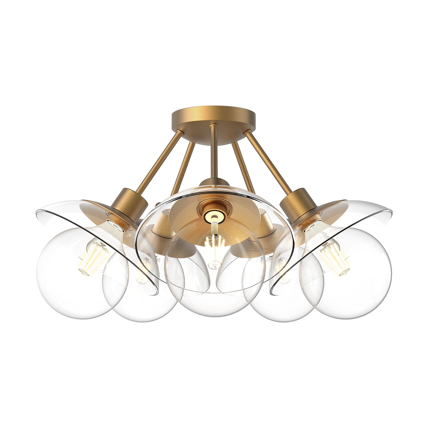 Francesca 20-in Steel Semi-Flush Mount