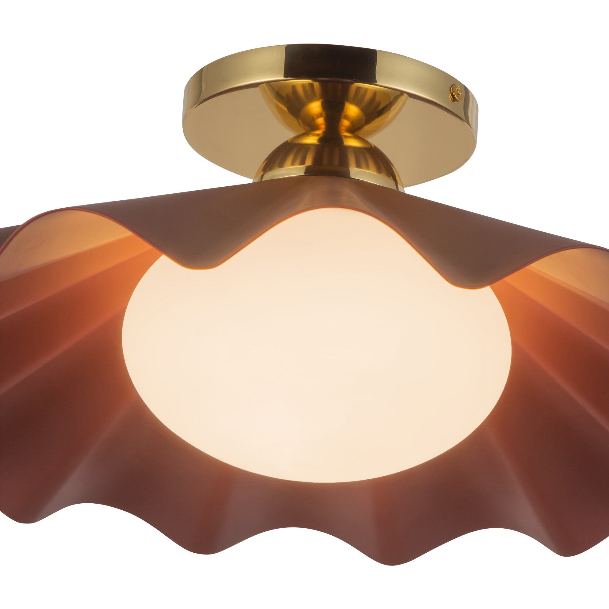 Furrow 16-in Steel Semi-Flush Mount